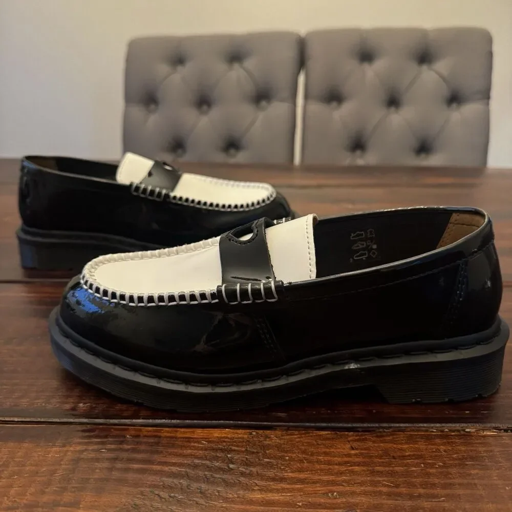 Dr Martens Penton Heart Two-Tone Patent Leather Loafers
